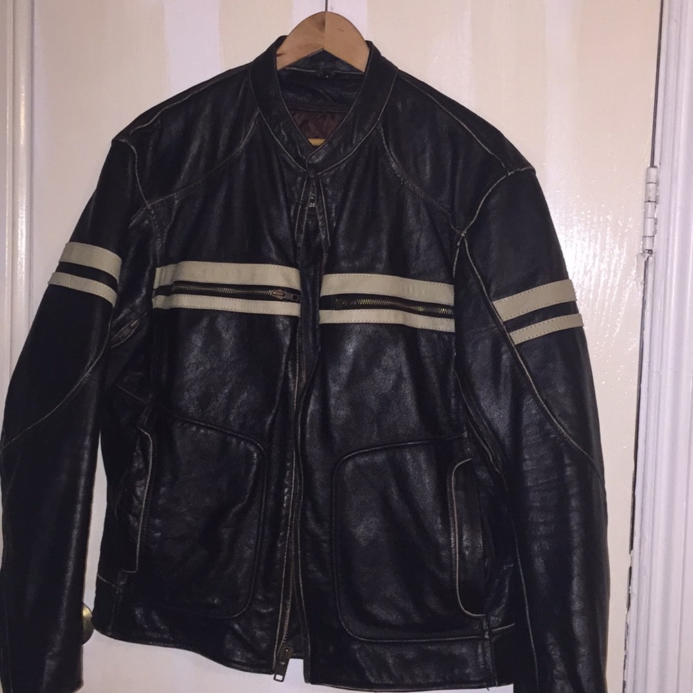 Xelement black leather advanced motorcycle gear